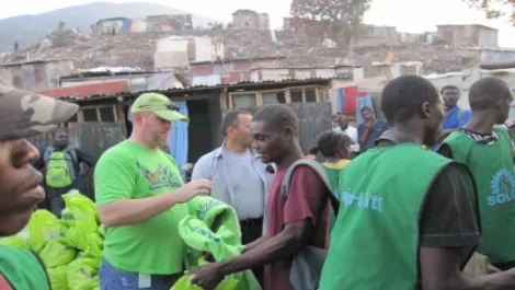 Voila employees in haiti