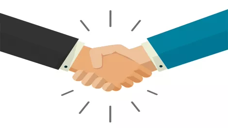 Business handshake blank