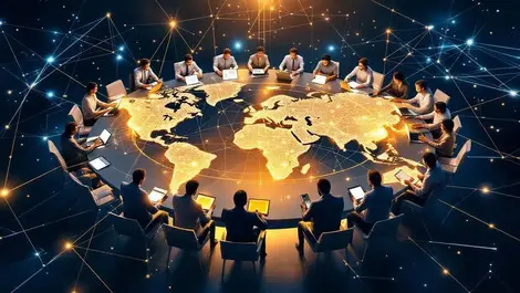 Global it security leaders roundtable collaboration network map